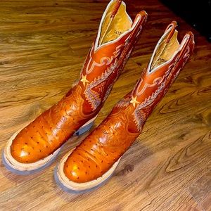 Lucchese 2000 full quill ostrich boots